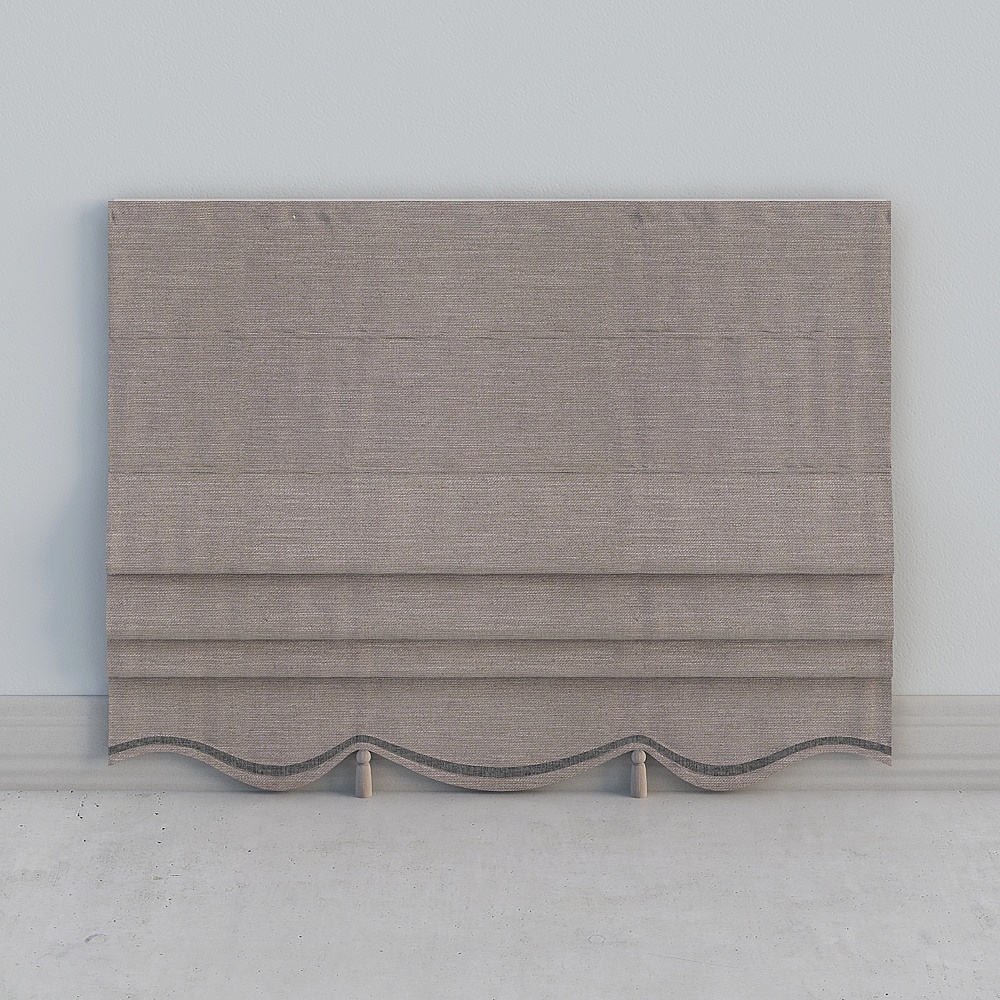 Low-Poly Gray Roman Shade 3D Model