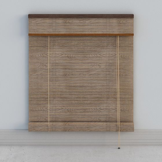 Elegant Wooden Louvered Window 3D model for Creative Spaces