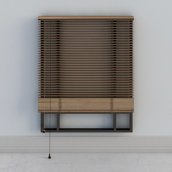Elegant Wooden Shutter 3D model for Modern Interiors
