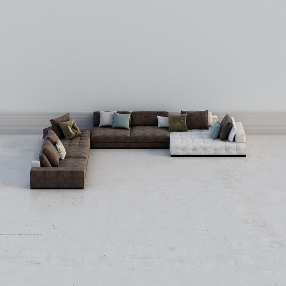 Stylish Modular Sofa 3D Model for Modern Interiors