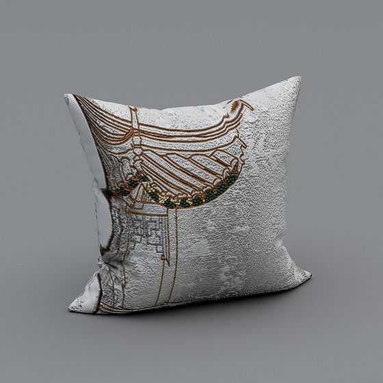 Artistic Low-Poly Pillow 3D model