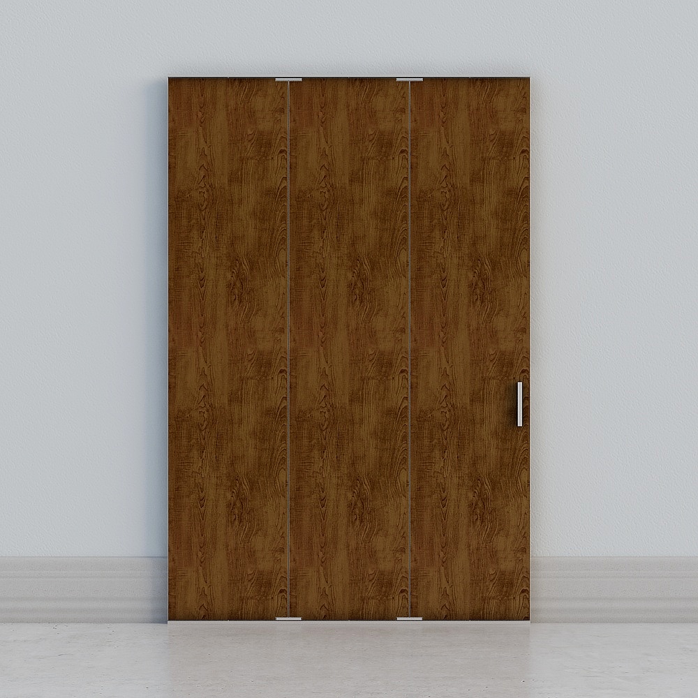Stylish Wooden Sliding Door 3D model