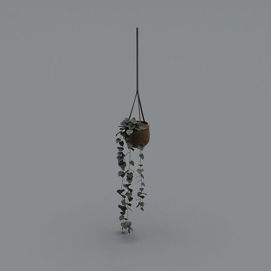 Vibrant Hanging Plant 3D model for Creative Spaces