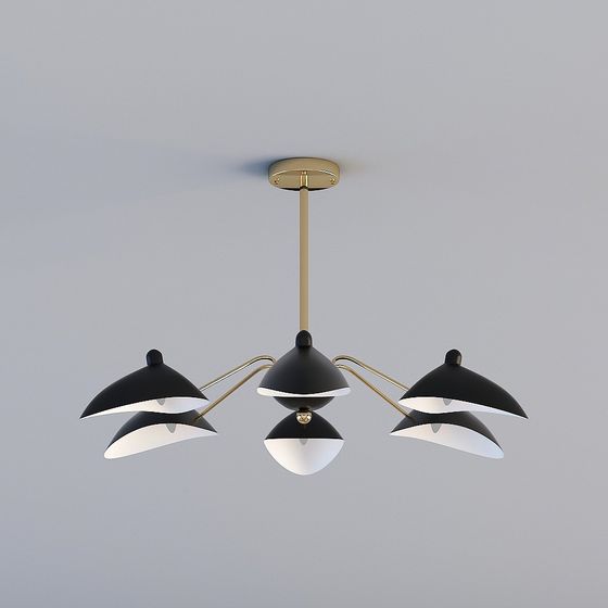Stylish Low-Polygon Chandelier 3D model