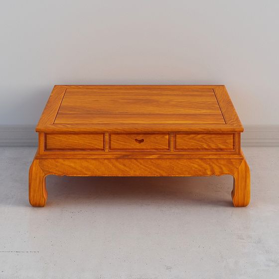 Vintage Coffee Table 3D model with Unique Charm
