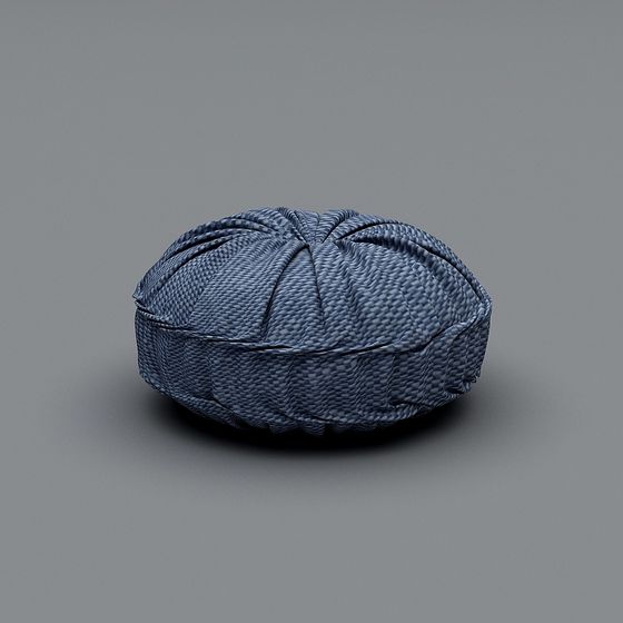 Woven Basket Low-Poly 3D Model
