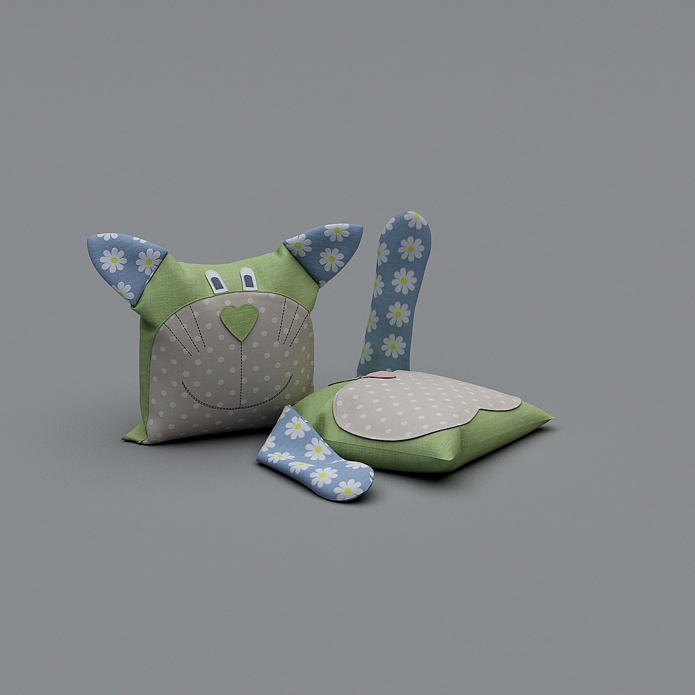 Charming Cat Pillow 3D model