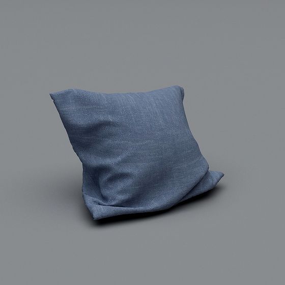 Low Poly Style 3D Pillow Model
