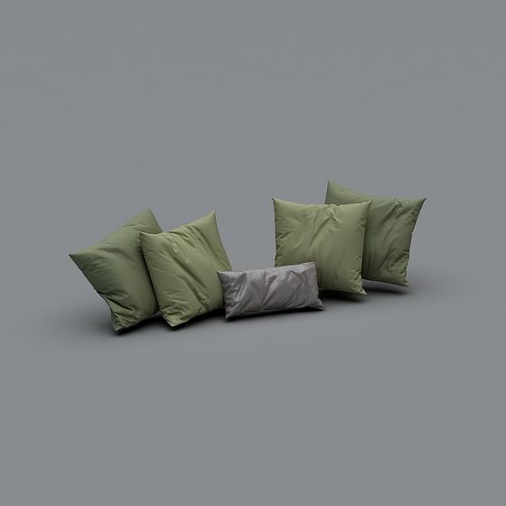 Modern Low-Poly 3D Pillow Collection