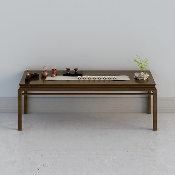Zen Tea Table 3D model in Modern Minimalist Design