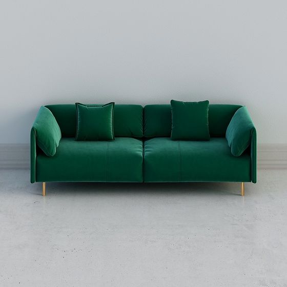 Velvet Embrace 3D Sofa Model