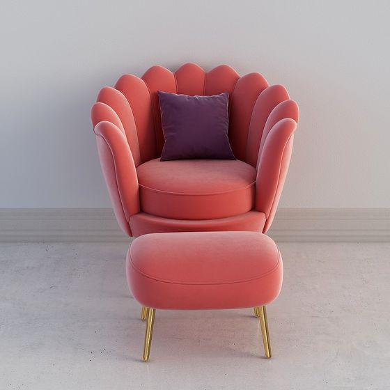 Elegant Shell Sofa 3D Model Design