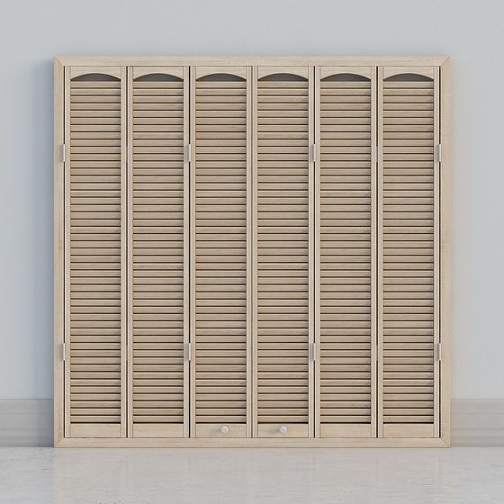 Sleek Modern Folding Door 3D Model for Interior Use