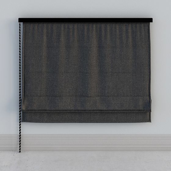 Stylish Low-Polygon Curtain 3D Model