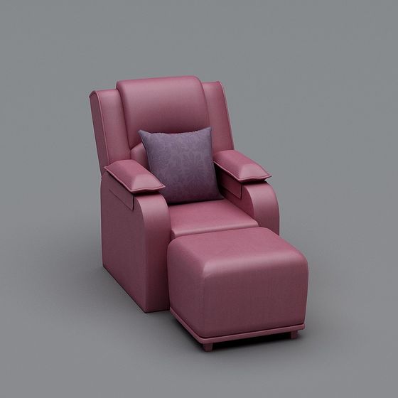 Elegant Low-Poly Lounge Chair 3D model
