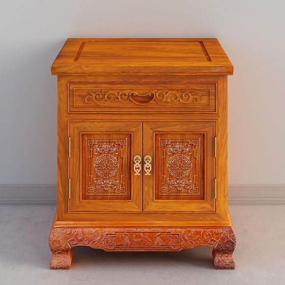 Elegant Classic Chinese Cabinet 3D model