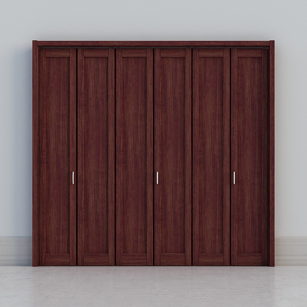 Porte pliante en bois sombre classique