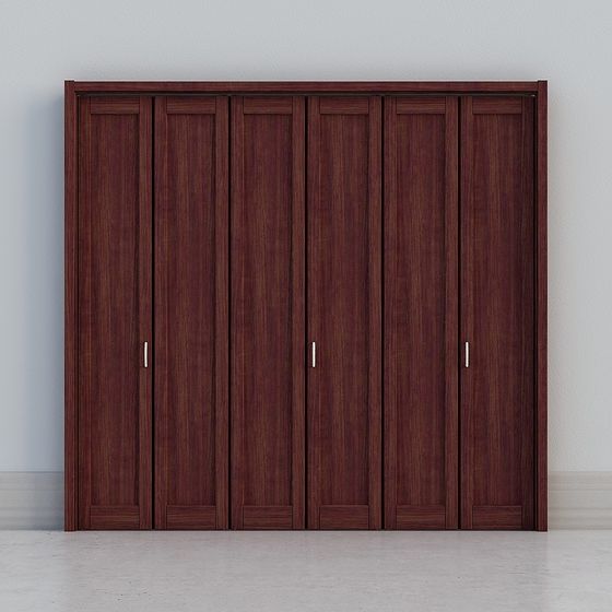 Porte pliante en bois sombre classique