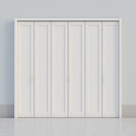 Elegant Six-Panel Folding Door 3D model