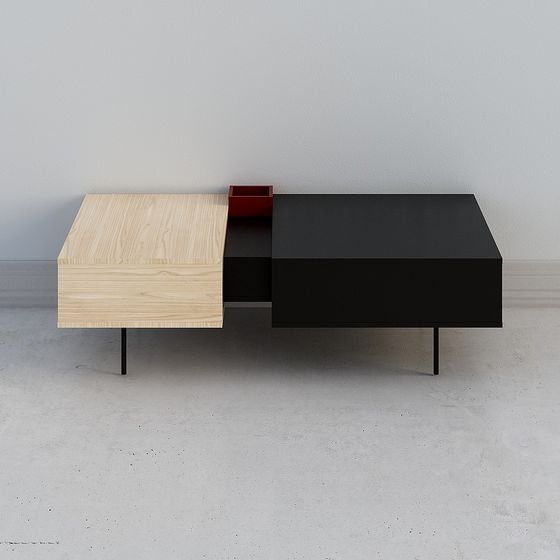 Bicolor Geometric Table 3D model