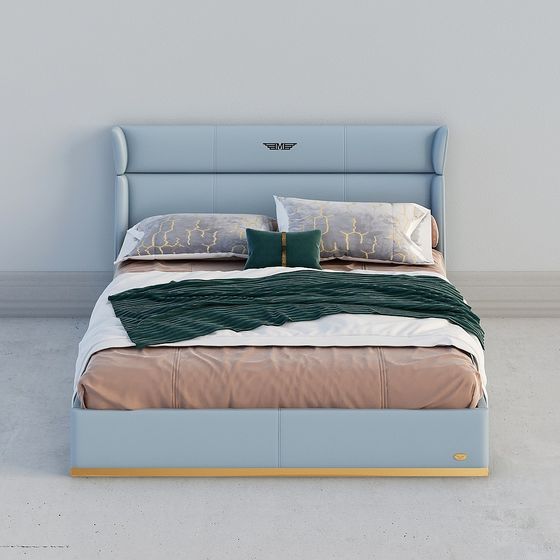 Urban Elegance Bed 3D model for Contemporary Spaces