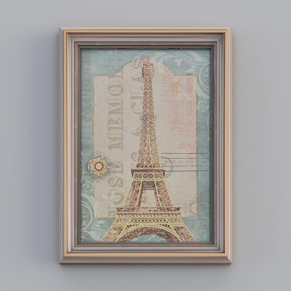 Vintage Eiffel Tower 3D model
