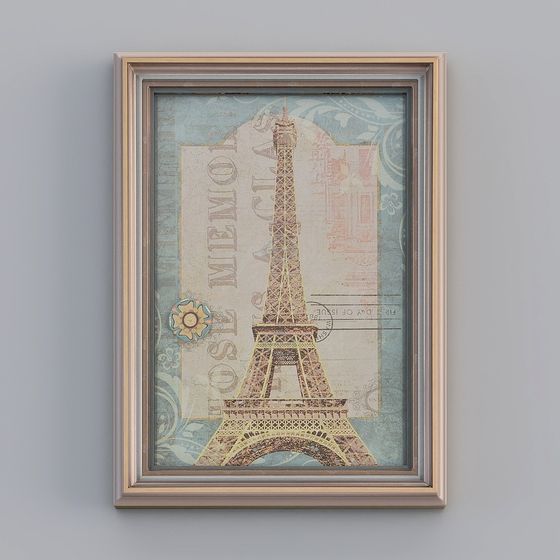 Vintage Eiffel Tower 3D model for Creative Projects