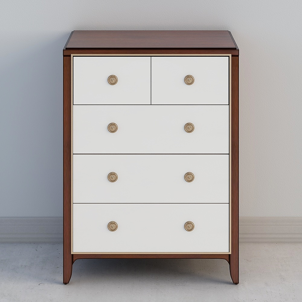 BK2304 白色六桶櫃