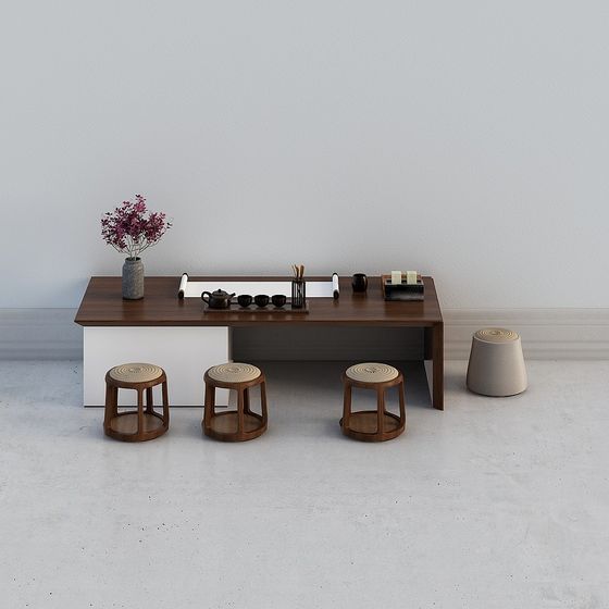 Zen Tea Room 3D model for Modern Design