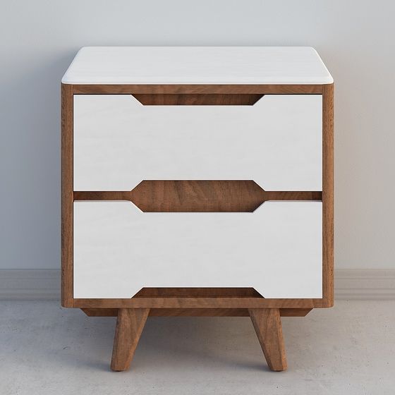 Mid-Century Modern Nightstand 3D model