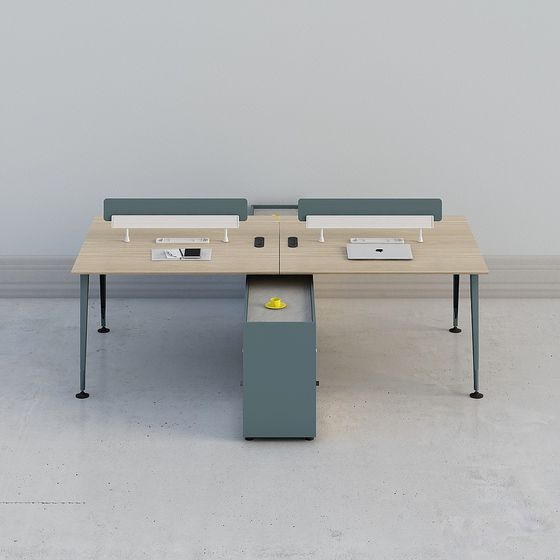 Modern Minimalist Office Desk 3D model