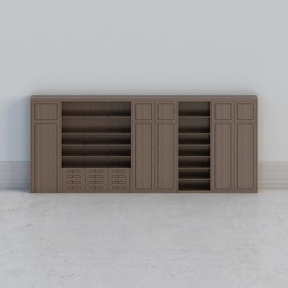 Stylish Urban Study Cabinet 3D model