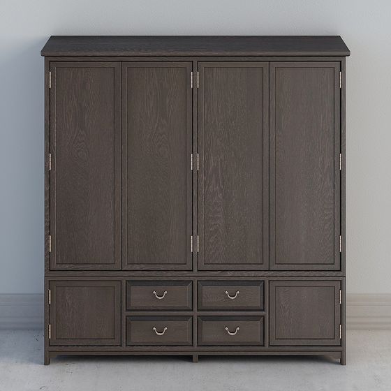 Rustic Storage Cabinet 3D model