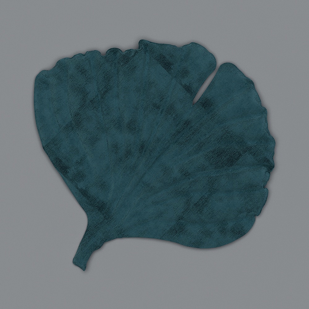Low-Poly Ginkgo Leaf 3D Model
