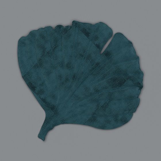Low-Poly Ginkgo Leaf 3D Model