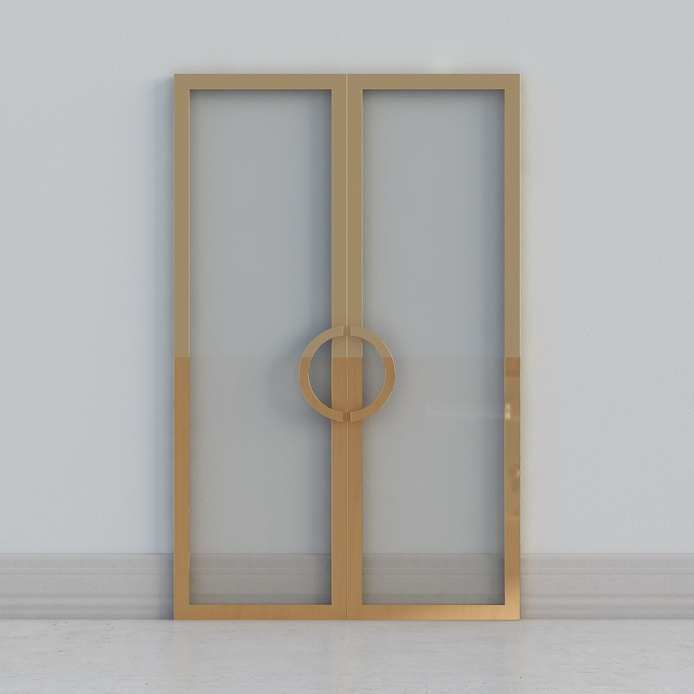 modern gold glass door