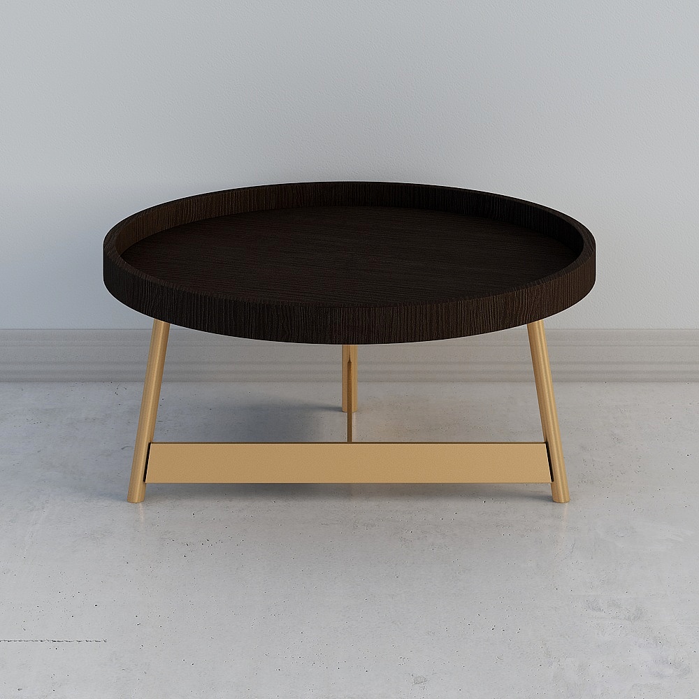 Yvonne Art Caen /Light Luxury Round Coffee Table Living Room Low Table Tea Table Simple Brewing Table Tea Table 259E-36