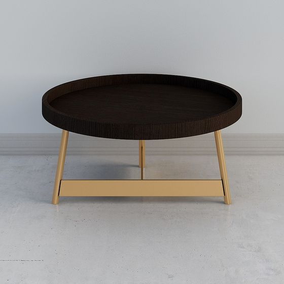 Stylish Low-Poly Round Table 3D model Design