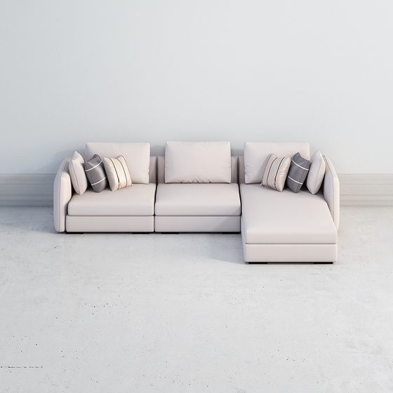 Modern Minimalist 3D Sofa Model