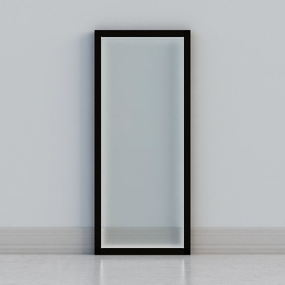Black Metal Glass Window 3D Model