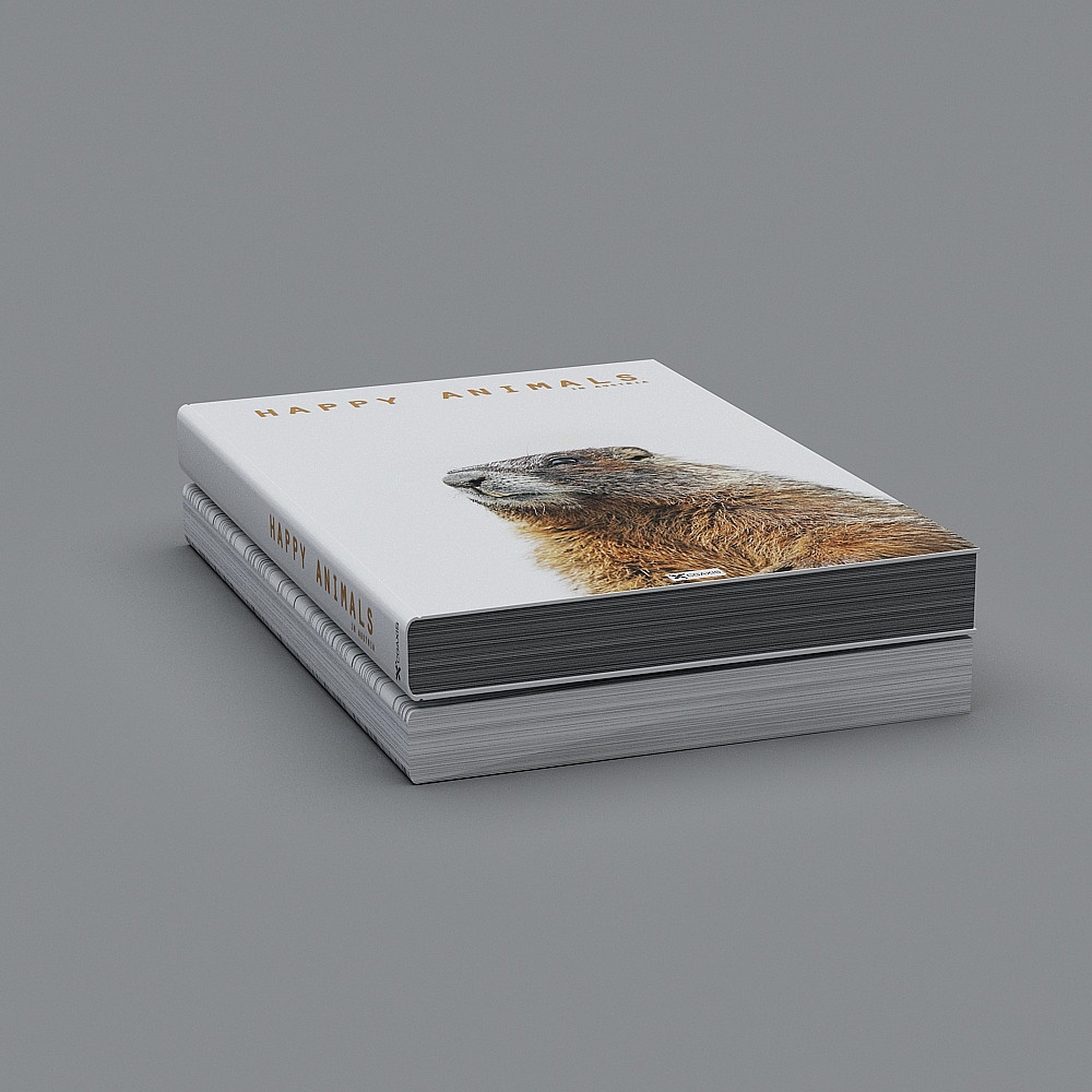 Happy Animals 3D model Book