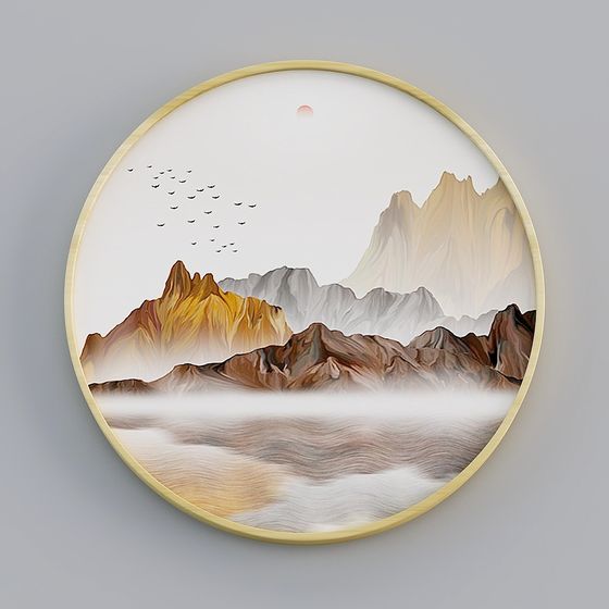 Serene Mountain Landscape 3D Model for Artistic Projects