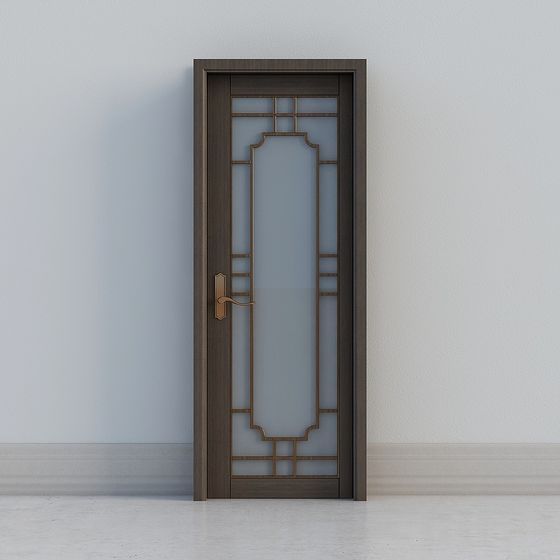 Exquisite Wooden Door 3D model for Creative Spaces