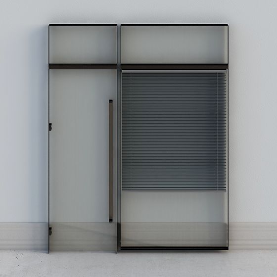 Stylish Glass Door 3D model for Modern Aesthetics