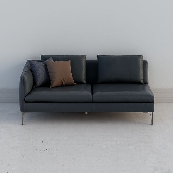 Modern Low-Polygon 3D Sofa Model