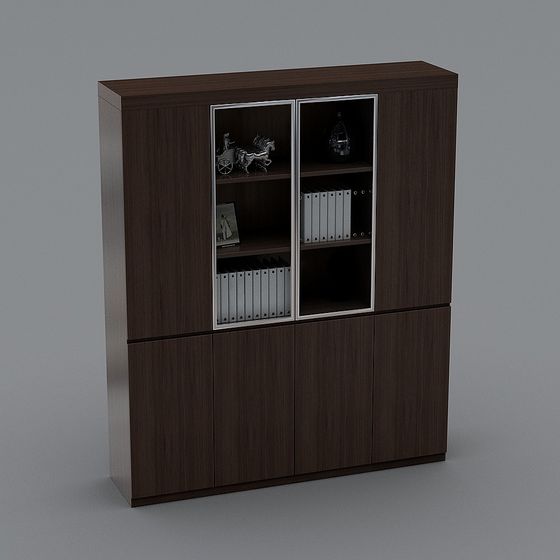 Modern Low-Poly Bookshelf 3D model