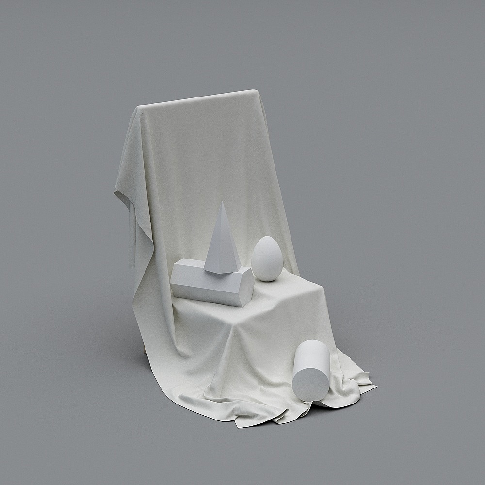 Minimalist Abstract Geometric 3D model