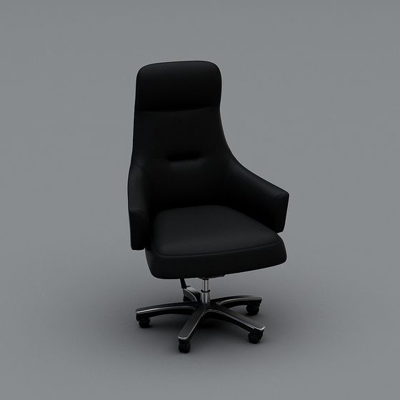 Elegant Black Office Chair 3D model