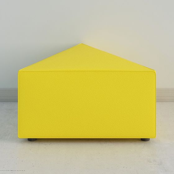 Lemon Yellow Sofa Stool 3D model