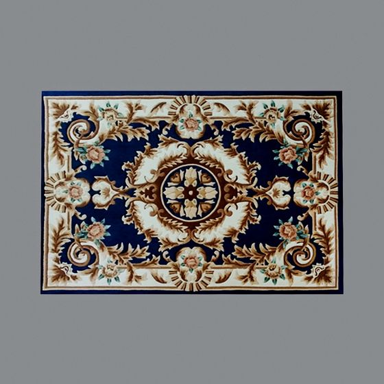 Elegant Baroque Style Carpet 3D model